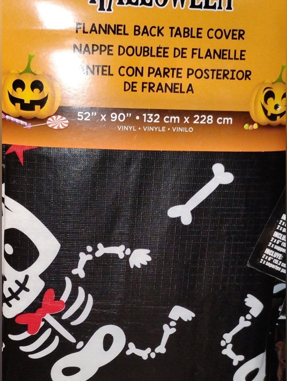 Halloween Flannel-Back Vinyl Table Cove